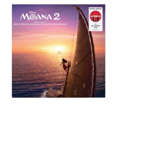 Disney Moana 2 Movie Soundtrack Collectors Exclusive Blue Splatter Vinyl LP NEW! - Picture 5 of 9
